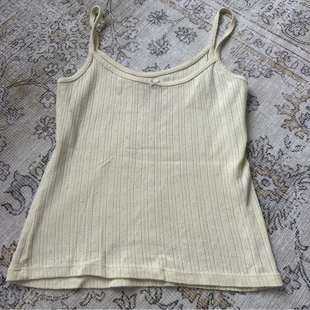 Brandy Melville Yellow tank top